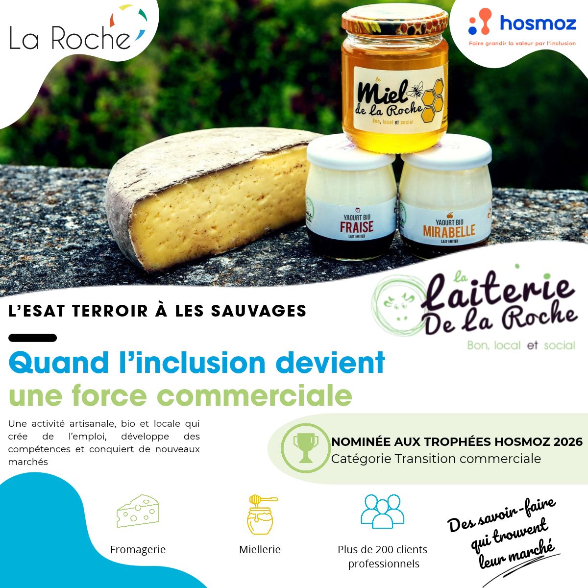 La Laiterie de La Roche – Nominée aux Trophées Hosmoz 2026 dans la catégorie Transition Commerciale